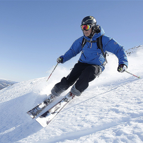 skiing skiing