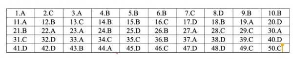 Đáp án đề thi môn tiếng Anh THPT Quốc gia 2019 mã đề 402