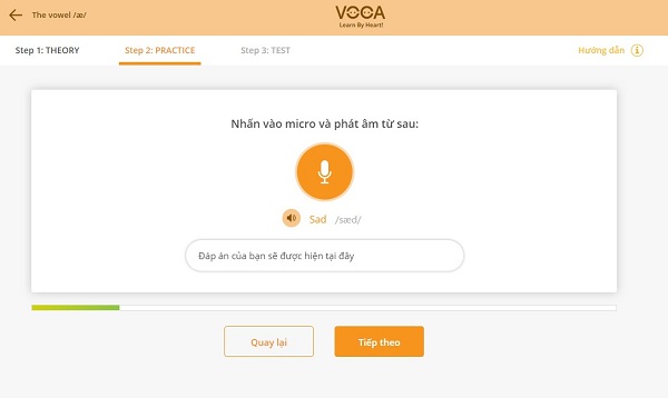 Dạng bài tập phát âm của VOCA Pronunciation 1