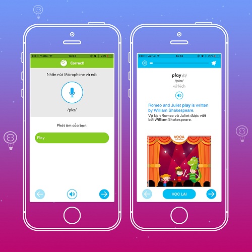 Tính năng Học phát âm trên VOCA