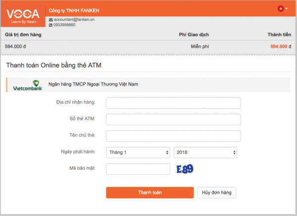 Chuyển khoản Online Banking