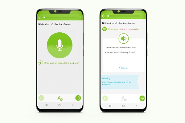 ứng dụng học tiếng Anh giao tiếp bước luyện phát âm