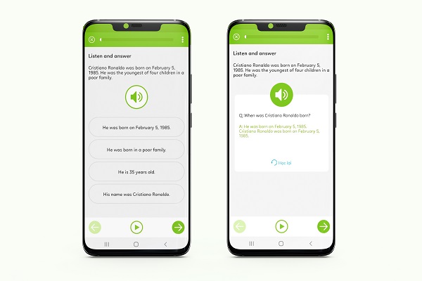 ứng dụng học tiếng Anh giao tiếp bước question and answer