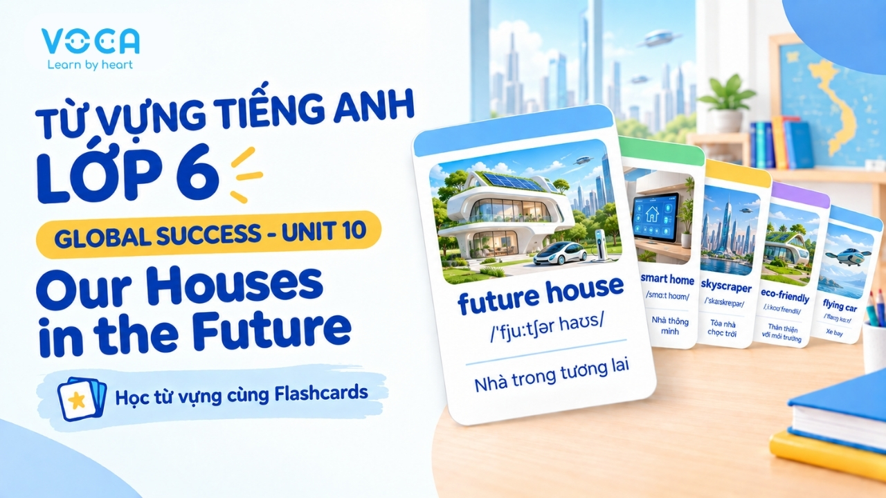 Từ vựng tiếng Anh lớp 6 Global Success Unit 10: Our Houses in the Future