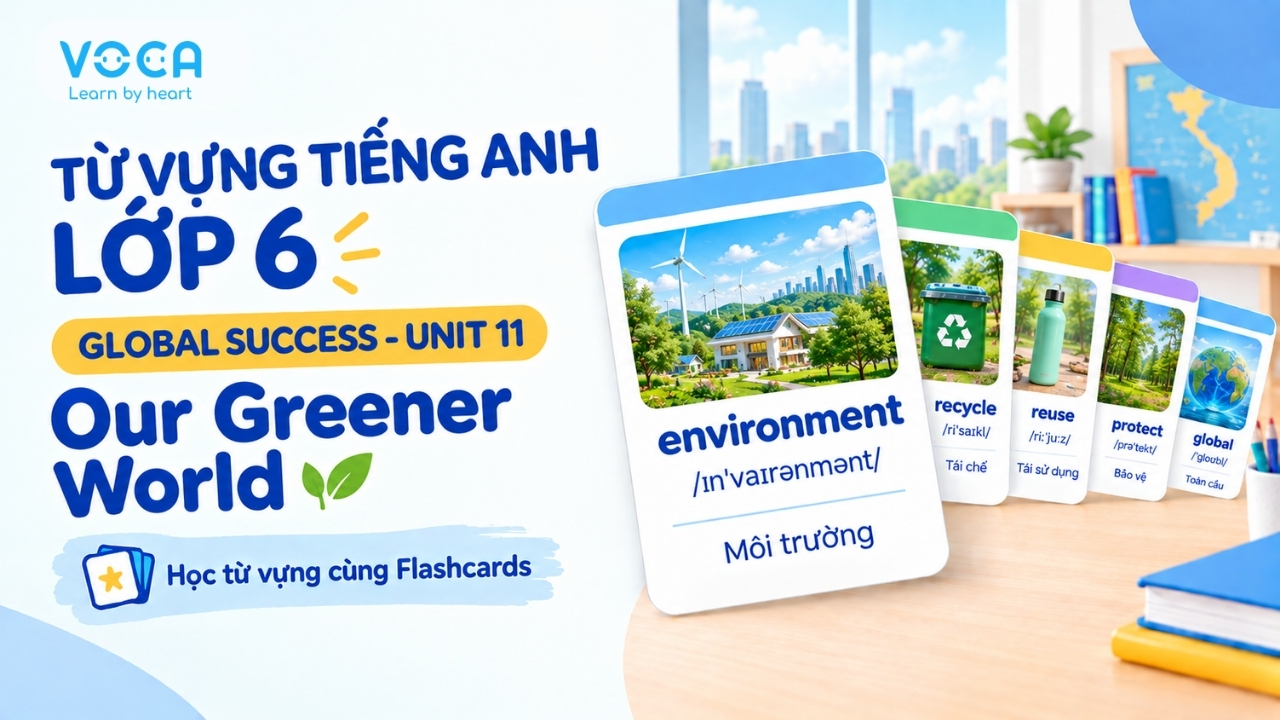Từ vựng tiếng Anh lớp 6 Global Success Unit 11: Our Greener World