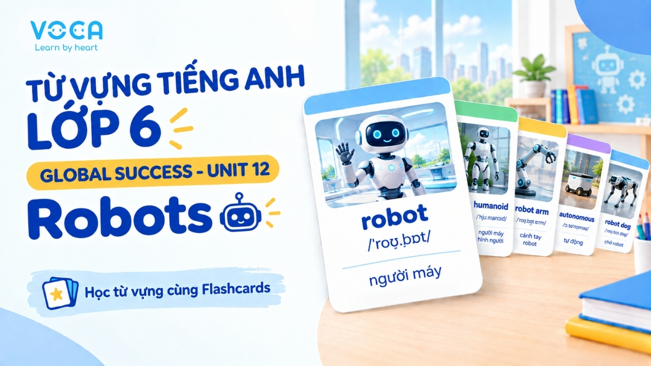 Từ vựng tiếng Anh lớp 6 Global Success Unit 12: Robots