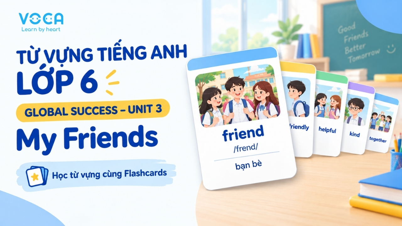 Từ vựng tiếng Anh lớp 6 Global Success Unit 3: My Friends