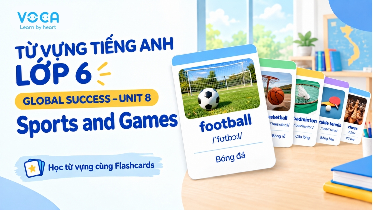 Từ vựng tiếng Anh lớp 6 Global Success Unit 8: Sports and Games