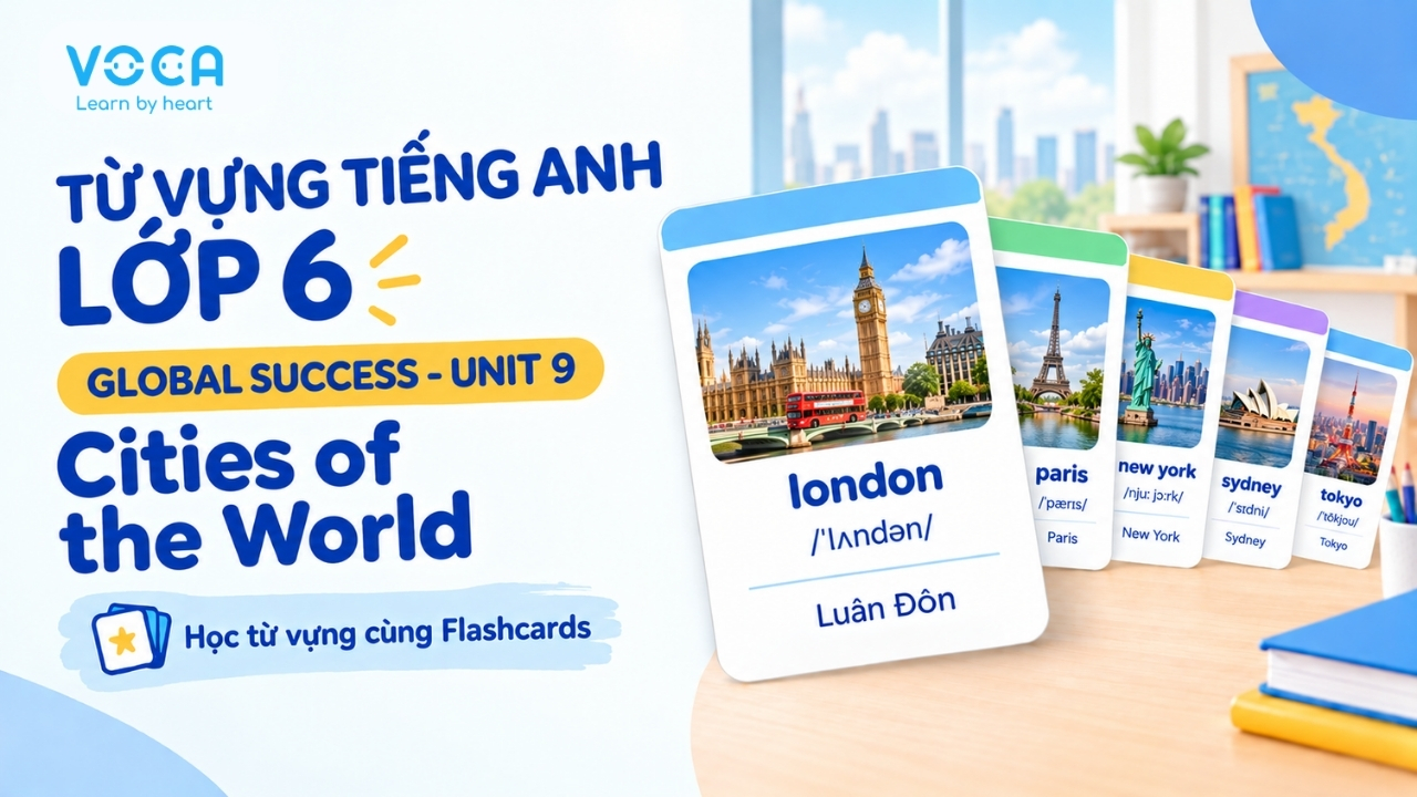 Từ vựng tiếng Anh lớp 6 Global Success Unit 9: Cities of the World