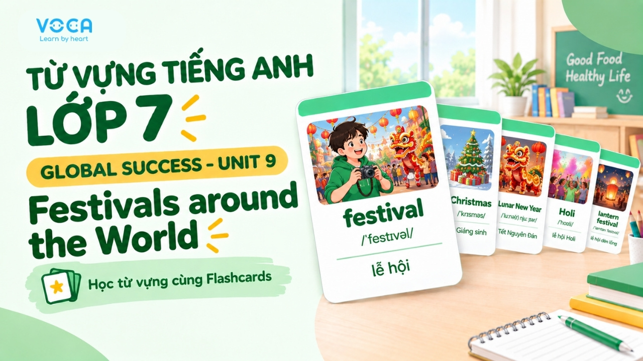 Từ vựng tiếng Anh lớp 7 Global Success Unit 9: Festivals around the World