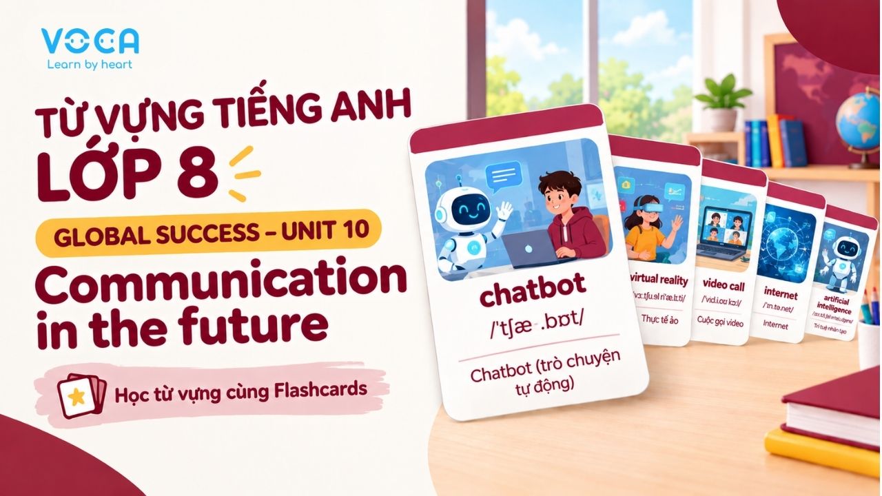 Từ vựng tiếng Anh lớp 8 Global Success Unit 10: Communication in the future