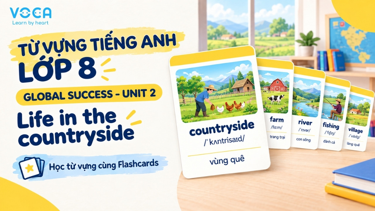 Từ vựng tiếng Anh lớp 8 Global Success Unit 2: Life in the countryside