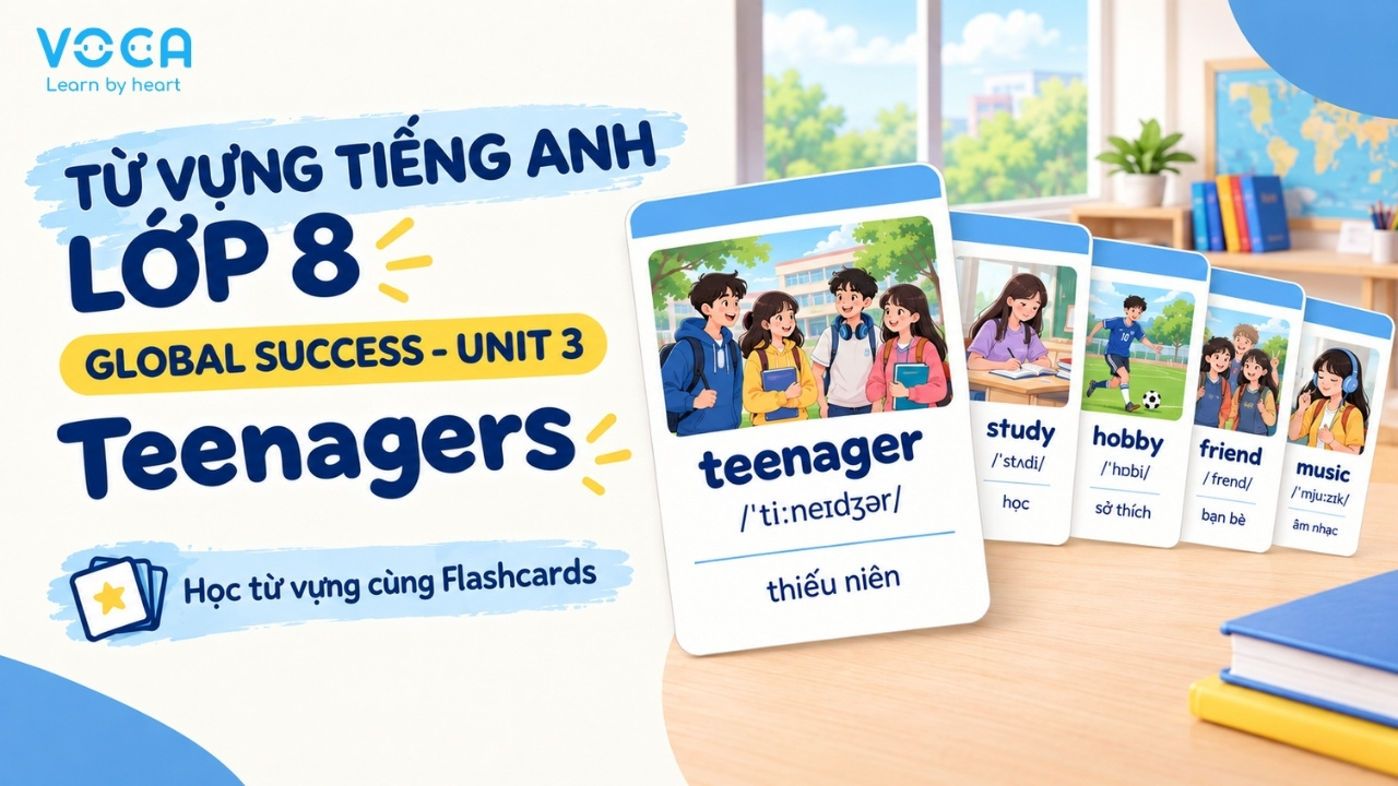Từ vựng tiếng Anh lớp 8 Global Success Unit 3: Teenagers
