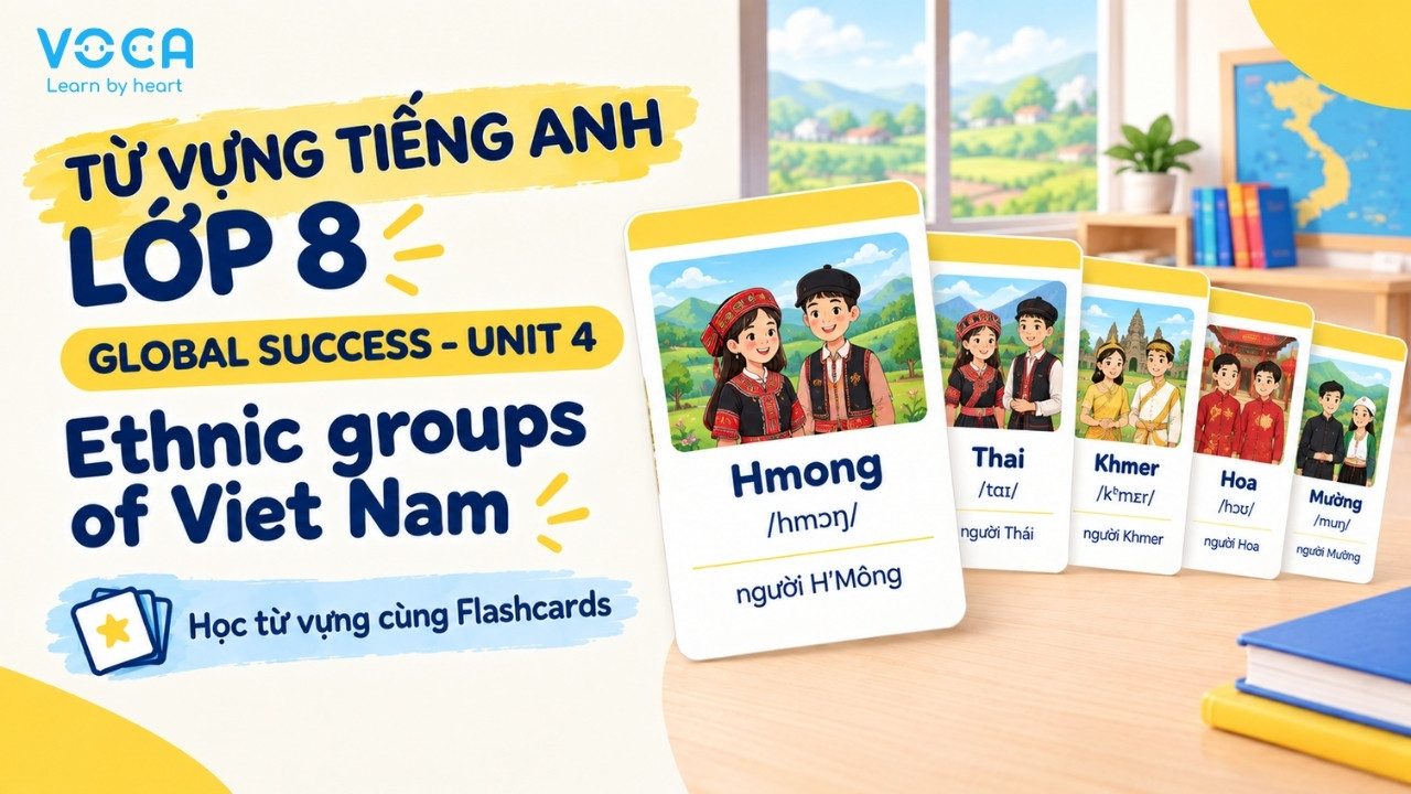 Từ vựng tiếng Anh lớp 8 Global Success Unit 4: Ethnic groups of Viet Nam