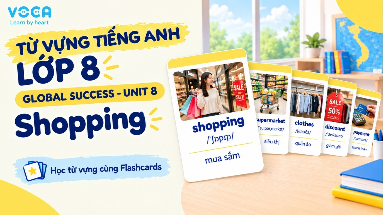 Từ vựng tiếng Anh lớp 8 Global Success Unit 8: Shopping