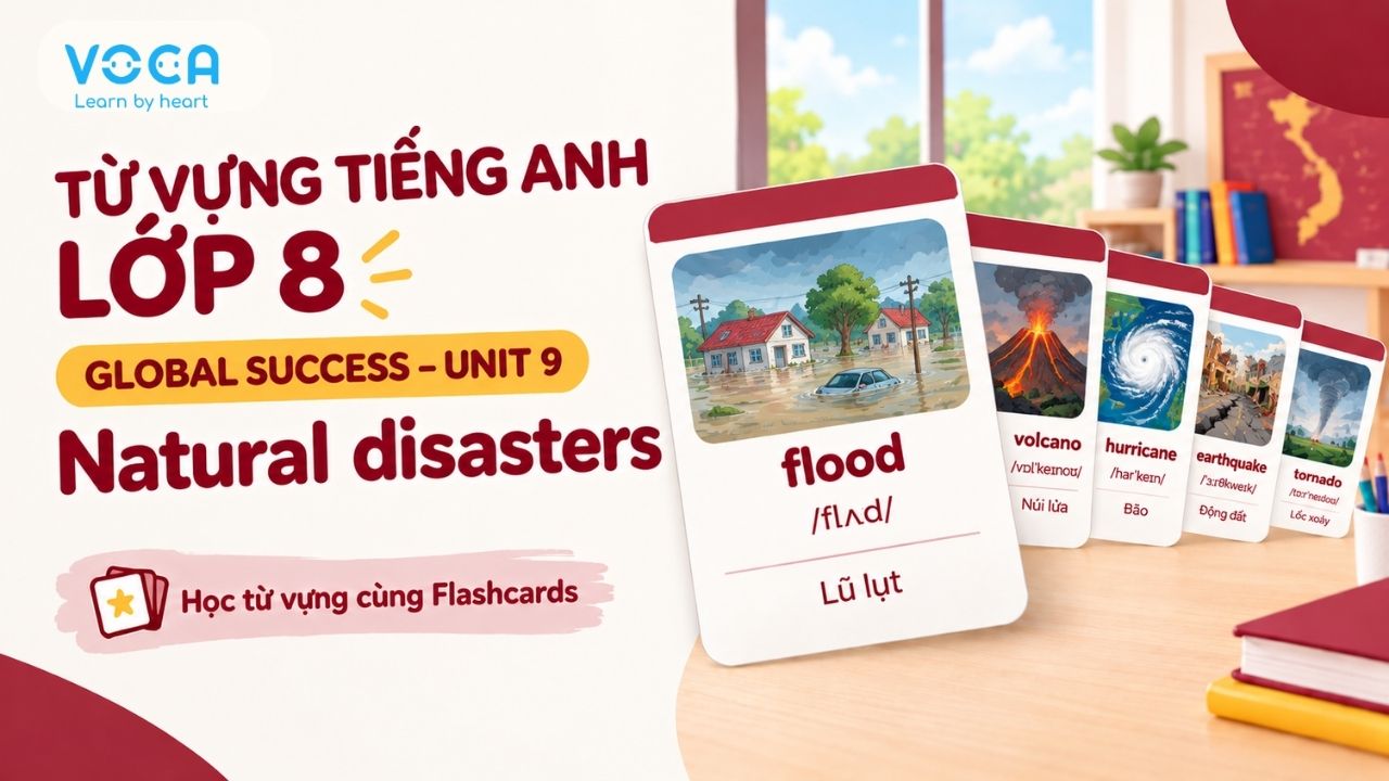 Từ vựng tiếng Anh lớp 8 Global Success Unit 9: Natural disasters